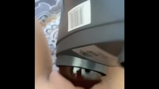 FAT PUSSY ORGASMS ON PULSATING MASSAGER