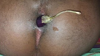 Vegetable fuck ass inside tight ass desi gay porn