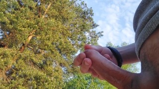 Young twink daddy lover guy goes nude beach cruising and public dick jerkoff with good loads