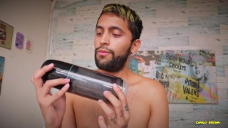Free Vid QUTOYS Mermaid automatic masturbator and penis pump on my big uncut cock makes me cum hard