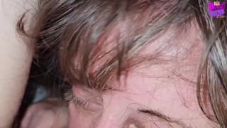 Closeup Dirty Cock Sucking Action with Facial Finish