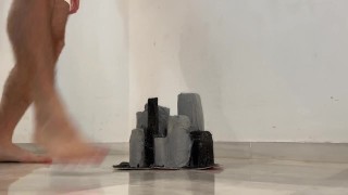 Macrophilia - giant rains cum on city