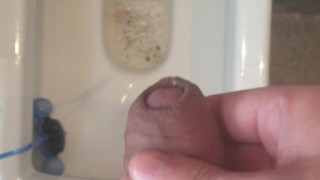 Pissing with the perfect cock