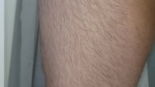 Sean spankin himself with a switch while pissing