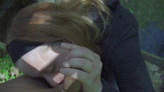 fantastic blowjob at the entrance of an old schoolhouse