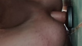 Chubby boy bouncing on the cock