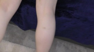 Gym with shy redhead teen ! Cum on little hairy pussy