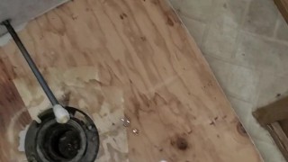 Jerking off in an abandoned trailer