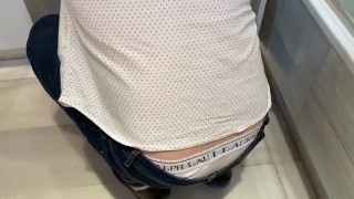 Plumber unaware exposed ass crack