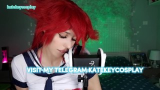 HOT COSPLAY GIRL DO ASMR AS RIAS GREMORY / EAR LICKING