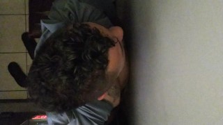 Gloryhole Meetup Tattoo Hunk Getting A Blowjob
