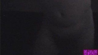 Shaking my butt illuminated by the projectile light