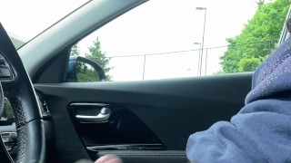 Got Too Horny While Driving, Had to Park to Jerk Off!