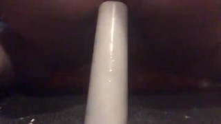 KingGapingAnal - Risky public anal in the back of my car DIY dildo