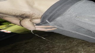 Gran polla soltando lluvia dorada. Gran meada