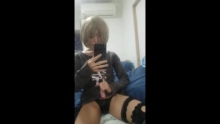 鏡の前でオナニー