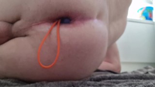 Anal egg 8cm wide insertion to make me gape open wide