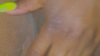 Stroking my tight pussy