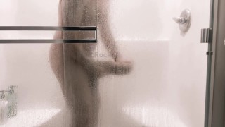 14 Inch and THICK Cock Shower and Jerk Off