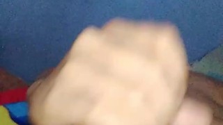 Playing my cock in the morning