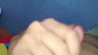 Playing my cock in the morning