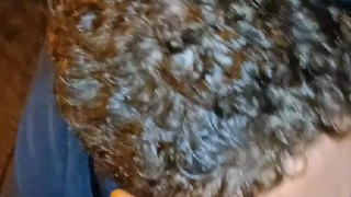 Mamei meu amigo em público no parque da minha cidade