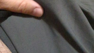 Cum with me: furry bear busts a nut on the bed