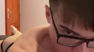 Cute guy plays with himself