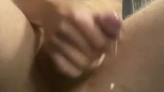 Rough fuck on pink dildo!