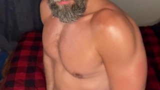 Country bro in jockstrap shows off for camera