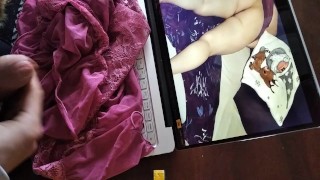 Polskie Porno . Wytrysk na bieliznę Belli