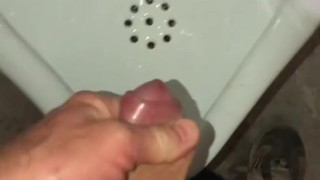 Early Morning Pee Desperation While Camping - Risky Public Pissing & Cumming In A Public Washroom
