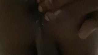 Ebony Twink loosens his ass