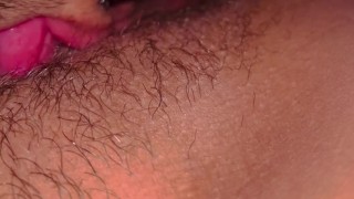 Licking my wet pussy