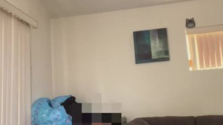 Fleshbating on chair