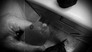 Hyena-Man edging out precum before playing with a dragon mouth toy. preview