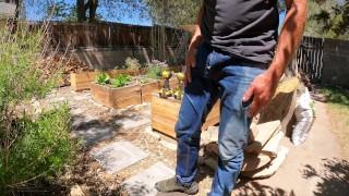 Another day of yard work, another pair of soaked jeans