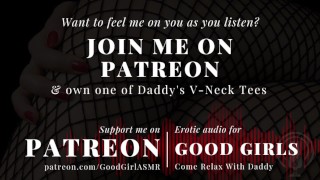 [GoodGirlASMR] Cuffed To Bed. Daddy & Friend Take Turns. Arms & Legs Placed Wide Open