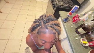 My boyfriend brother str8rich fuck my throat while he at work