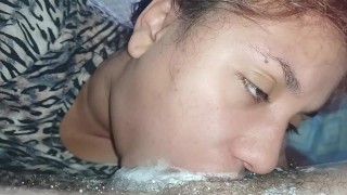 extreme gagging until the creampie comes out of surprise exploding down my throat🍆🥛🥛😋🤤💦😵‍💫