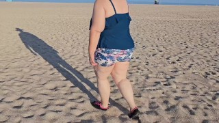 Your big ass milf visits the beach (come along)