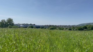 best friends flashing outdoors