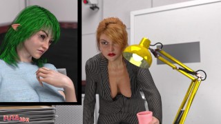 Futa3dX - Green Haired Futa Babe GROWS A MONSTER COCK And Fucks The Investigator