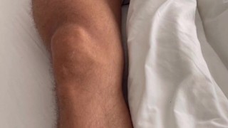 Touching legs and bulge to make him horny!