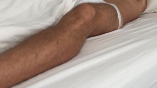 Hunk lad is giving you his feet and nice big cock for you!