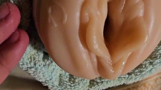Chubby bear try fleshlight