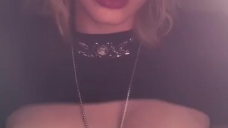 hot alt plays with tits