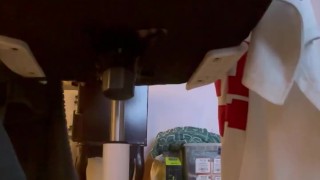 Stroking fat black dick