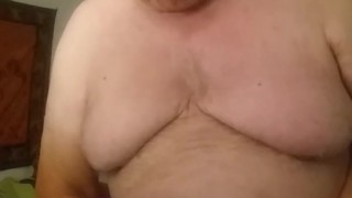 Disgusting old mans pours piss all over his hair and face