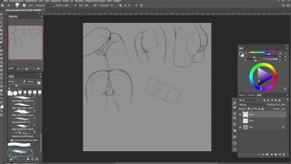 Ass sketching SpeedPaint